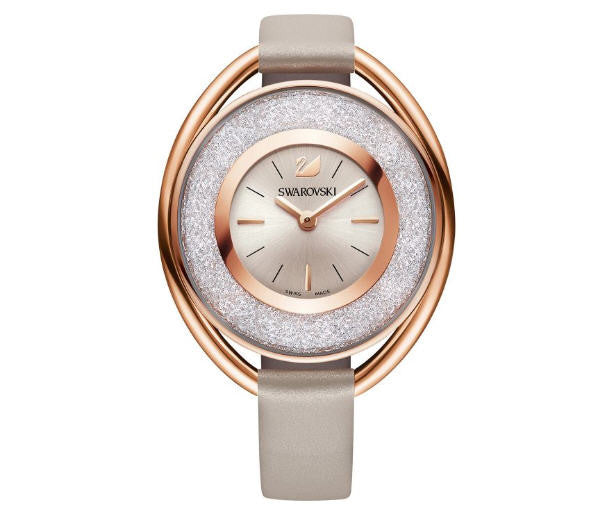 Cristalline Ovale dorée rose